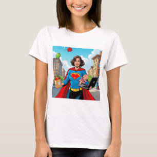 “Super Mum” Retro comic-book style T-Shirt