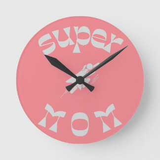 super mum round clock