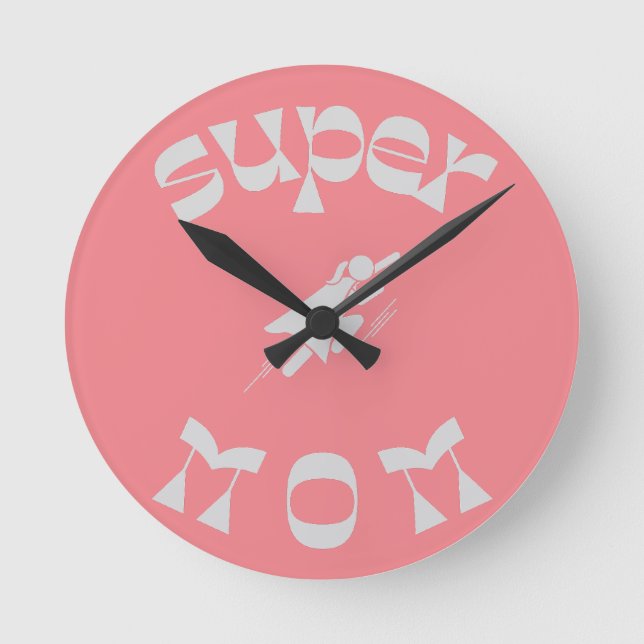 super mum round clock (Front)