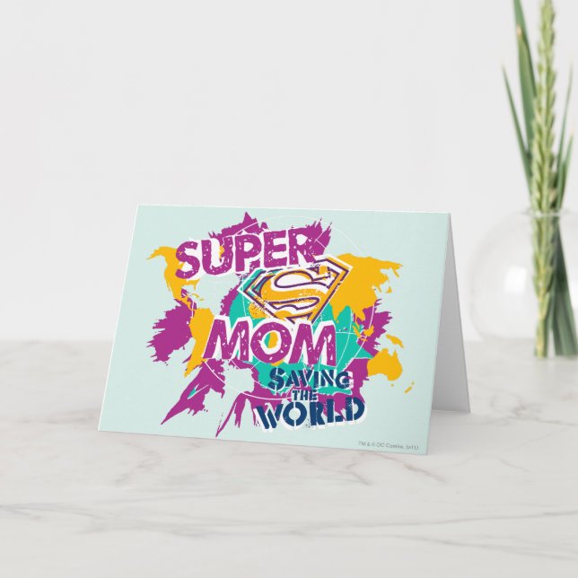 Super Mum Saving the World Card (Front)