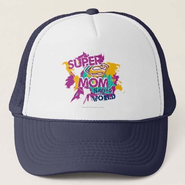 Super Mum Saving the World Trucker Hat (Front)