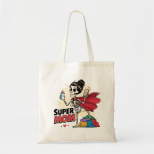 Super Mum Skeleton Retro Funny Mother's Day Tote Bag