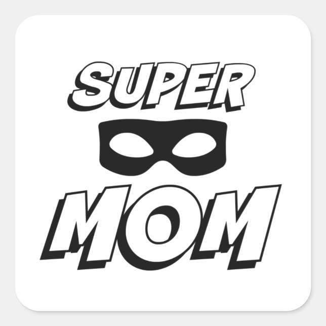Super Mum Square Sticker (Front)