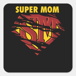 Super Mum Square Sticker