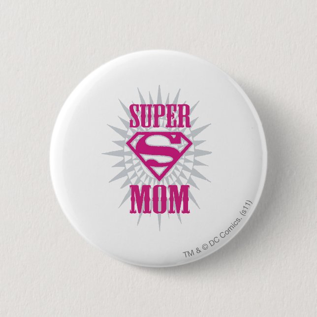 Super Mum Starburst 6 Cm Round Badge (Front)