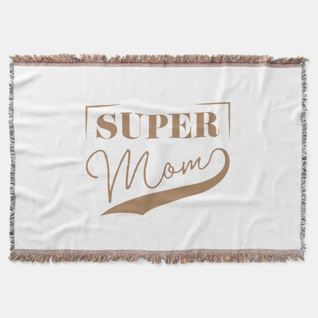 Super Mum Throw Blanket (Front)