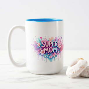 Super Mum Two-Tone Coffee Mug
