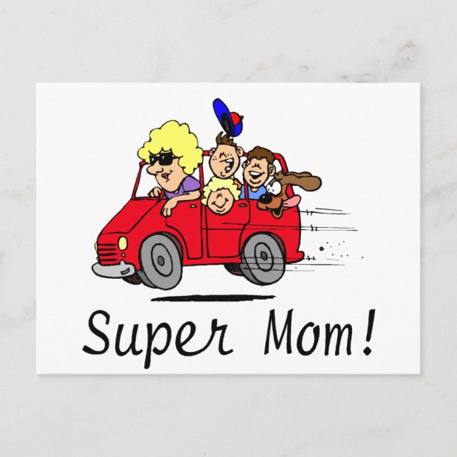 Super Mum (Van) Postcard (Front)