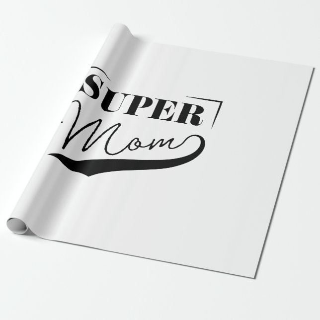 Super Mum Wrapping Paper (Unrolled)