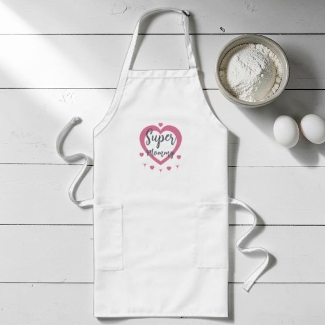 Super Mummy Personalised Best Mum Gift Long Apron (Creator Uploaded)
