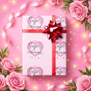 Super Mummy Personalised Best Mum Gift Wrapping Paper
