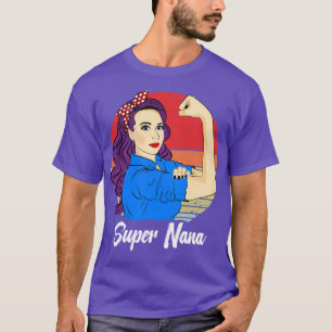 Super Nana Retro Sunset Vintage T-Shirt
