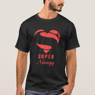 Super Nanny Superhero Gift Family Christmas Costum T-Shirt