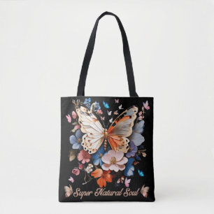 Super Natural Soul: Butterfly Garden Art Tote Bag