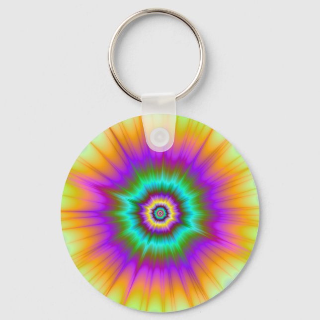 Super Nova In Colour Key Ring (Front)