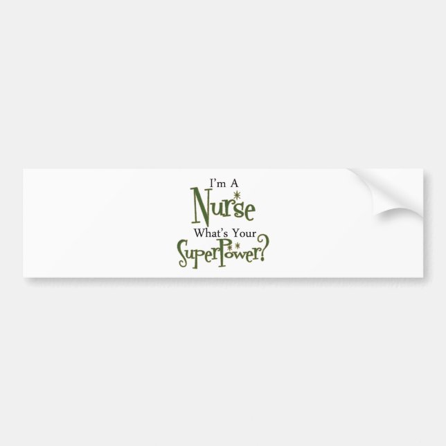 Super Nurse Bumper Sticker (Front)