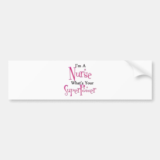 Super Nurse Bumper Sticker (Front)