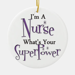 Super Nurse Ceramic Ornament