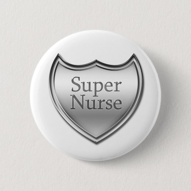 Super Nurse Emblem 6 Cm Round Badge (Front)