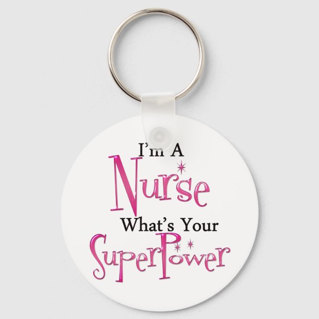Super Nurse Key Ring (Front)