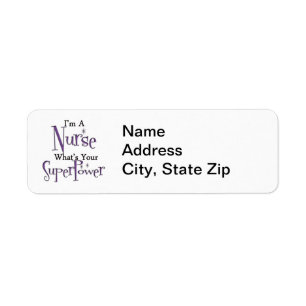 Super Nurse Return Address Label