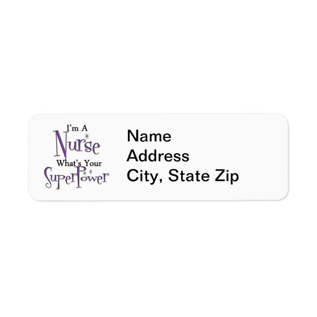 Super Nurse Return Address Label (Front)