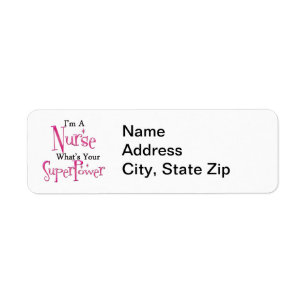 Super Nurse Return Address Label