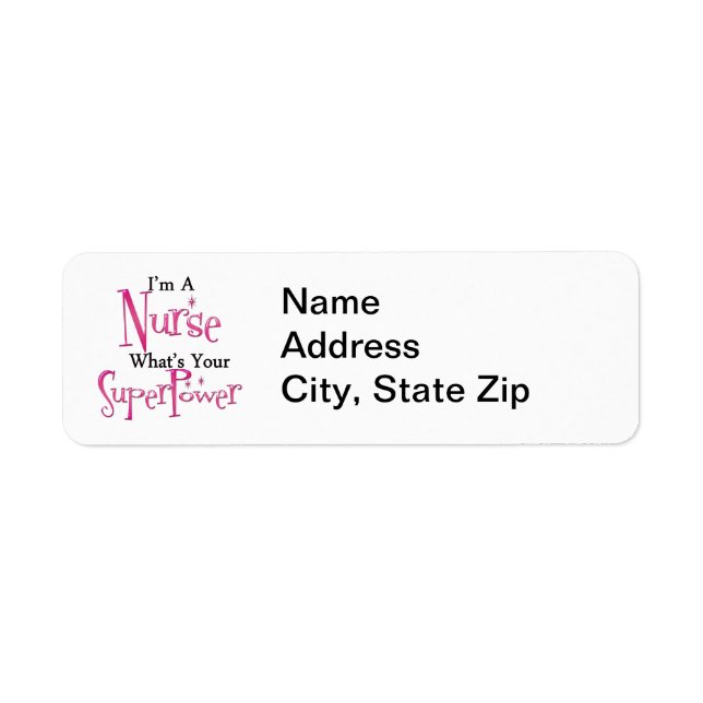 Super Nurse Return Address Label (Front)