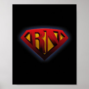 Super Nurse Rn Superhero Registered Nurse Ladies Poster