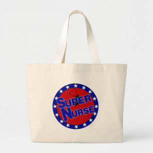 SUPER NURSE THUMBS UP - ENCOURAGEMENT LARGE TOTE BAG