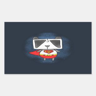 Super Panda Rectangular Sticker