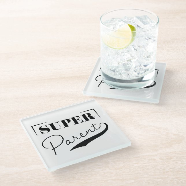 Super Parent Glass Coaster (Angled)