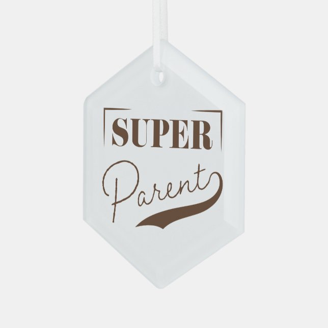 Super Parent Glass Tree Decoration (Front Left)
