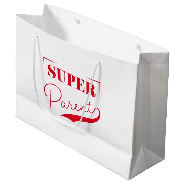 Super Parent Large Gift Bag (Front Angled)