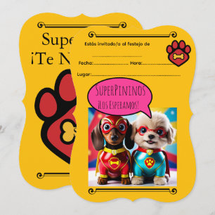 “Super Perritas al Rescate: ¡A festejar! Invitation
