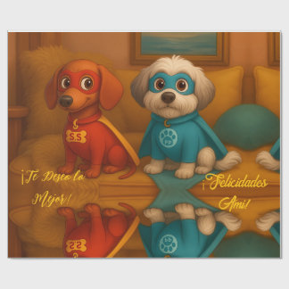 Super Pets in Action – Papel de Regalo Wrapping Paper