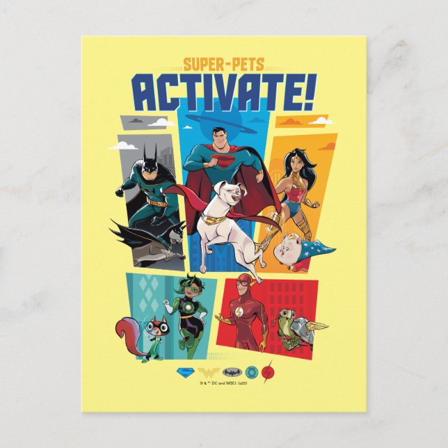 Super-Pets & Justice League - Activate! Postcard (Front)