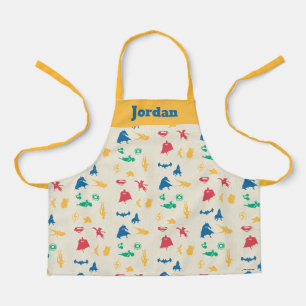 Super-Pets & Justice League Silhouette Pattern Apron