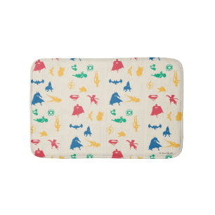 Super-Pets & Justice League Silhouette Pattern Bath Mat