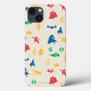 Super-Pets & Justice League Silhouette Pattern iPhone 13 Case