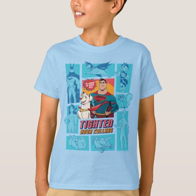 Super-Pets & Justice League - Tighten Your Collars T-Shirt (Front)