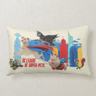 Super-Pets Patrolling Metropolis Lumbar Cushion