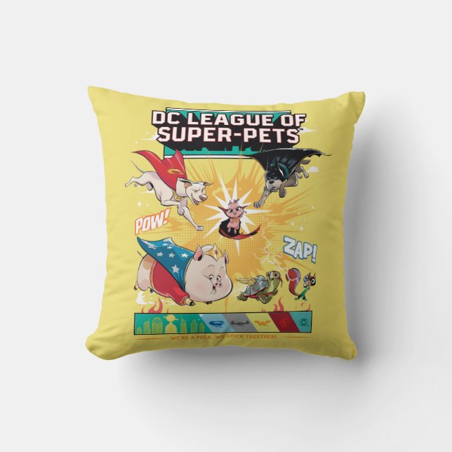 Super-Pets: We're A Pack, We Stick Together! Cushion (Front)