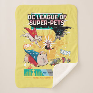 Super-Pets: We're A Pack, We Stick Together! Sherpa Blanket