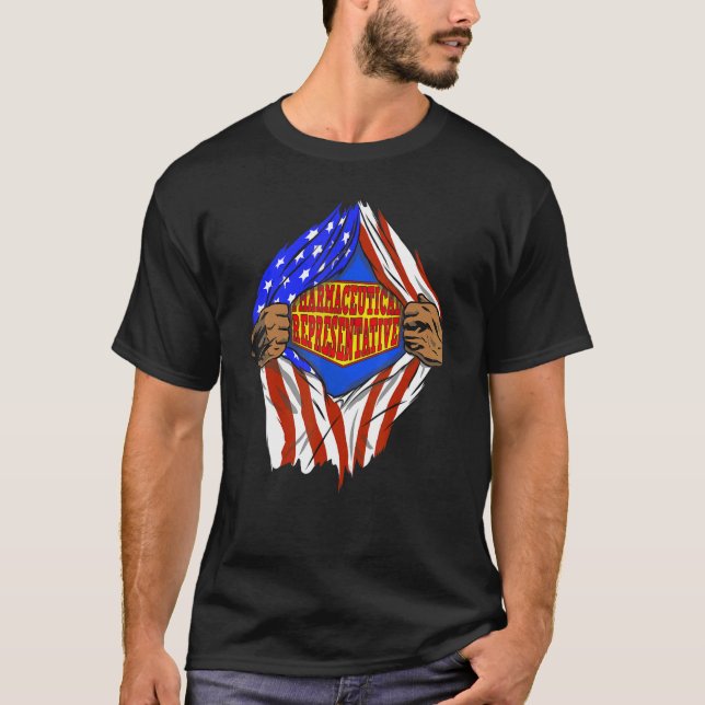 Super Pharmaceutical Representative Hero Job T-Shirt (Front)