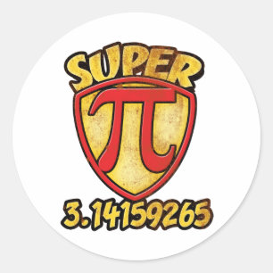 Super PI Classic Round Sticker