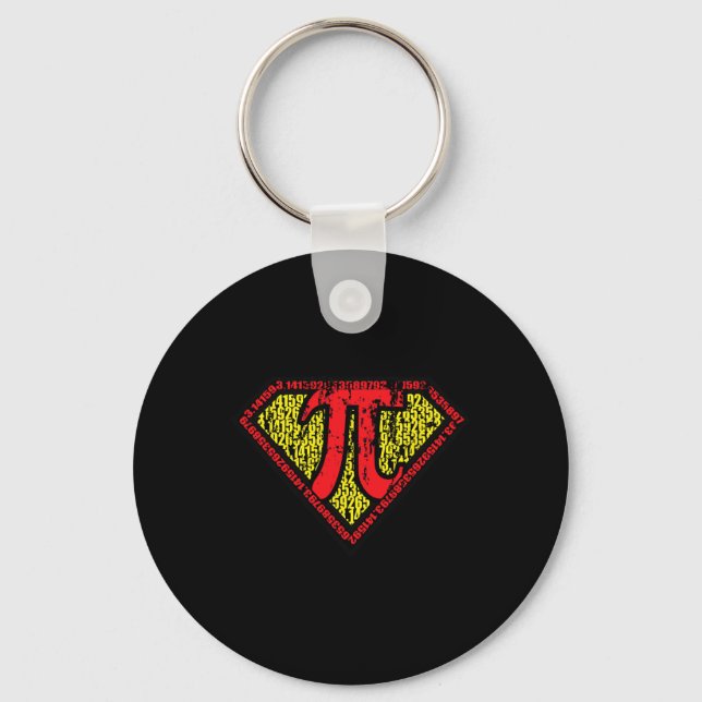 Super Pi Day 2021 Superhero For Math Geeks And Ner Key Ring (Front)