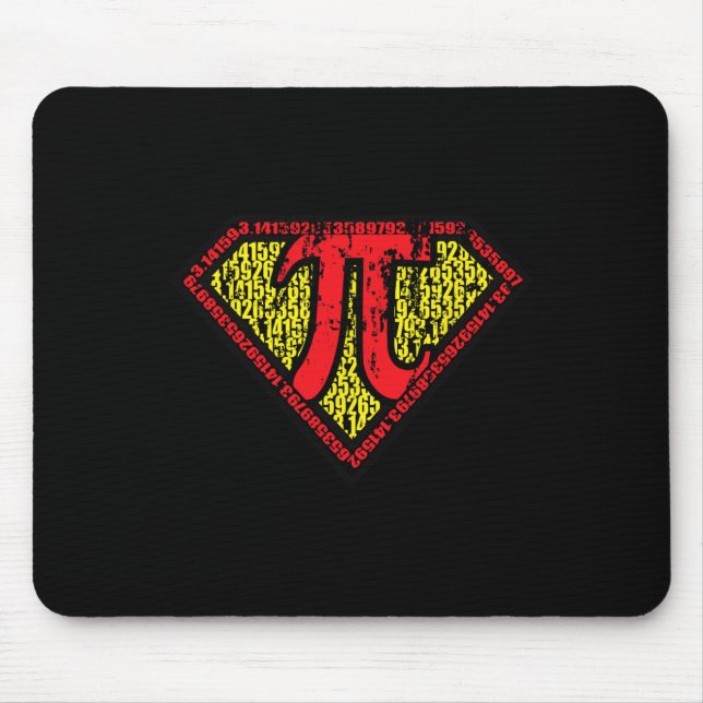 Super Pi Day 2021 Superhero For Math Geeks And Ner Mouse Pad (Front)