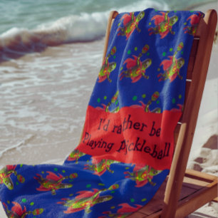 Super Pickleman Personalised  Beach Towel