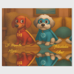 🐾 Super Pinis in Action - Gift Paper